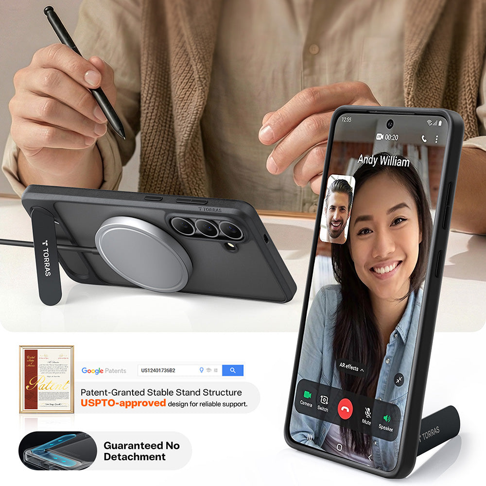 Pouzdro MagSafe pro Samsung Galaxy S26 Plus, Torras, Pstand, Černá