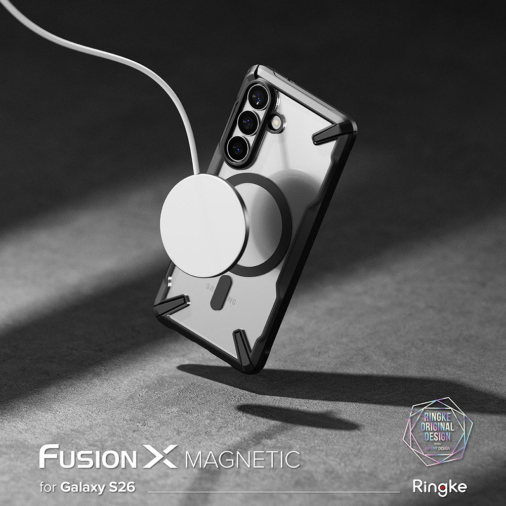 Pouzdro MagSafe pro Samsung Galaxy S26, Ringke, Fusion X, Černá