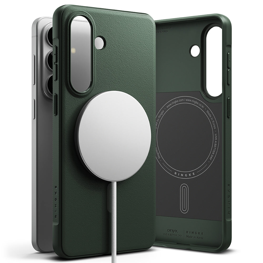 Pouzdro MagSafe pro Samsung Galaxy S26, Ringke, Onyx, Tmavě zelená