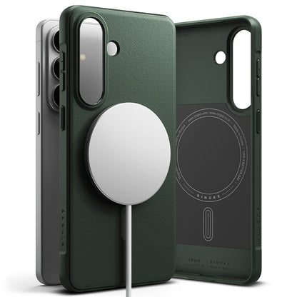 Pouzdro MagSafe pro Samsung Galaxy S26, Ringke, Onyx, Tmavě zelená