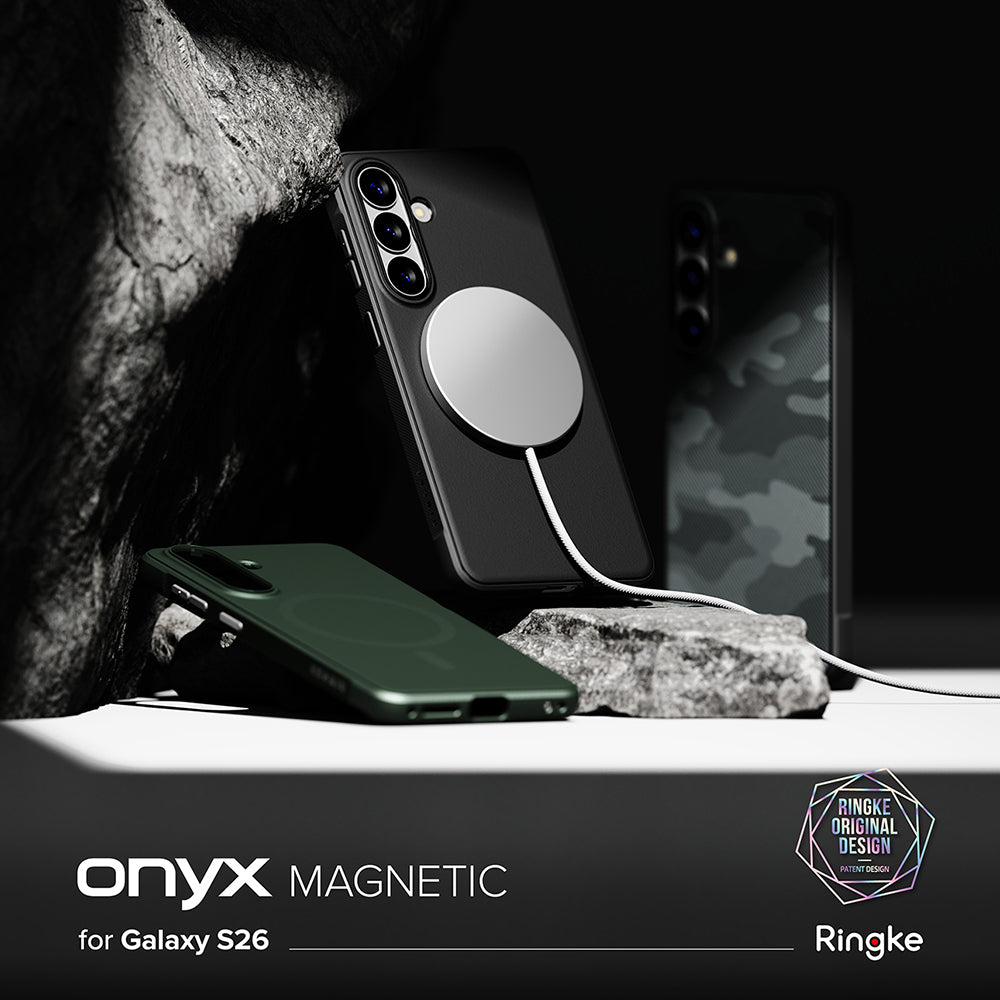 Pouzdro MagSafe pro Samsung Galaxy S26, Ringke, Onyx, Tmavě zelená