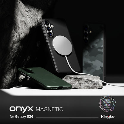 Pouzdro MagSafe pro Samsung Galaxy S26, Ringke, Onyx, Tmavě zelená