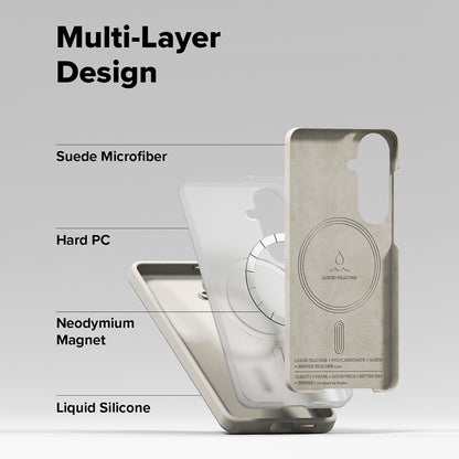 MagSafe Case for Samsung Galaxy S26 S942, Ringke, Silicone, Cream