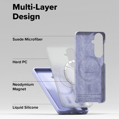 Pouzdro MagSafe pro Samsung Galaxy S26 S942, Ringke, Silikon, Fialová