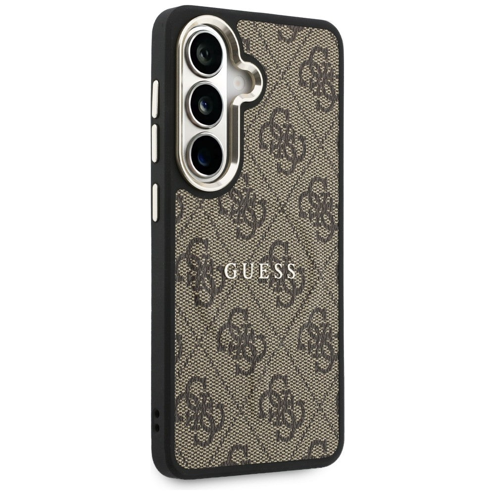 Pouzdro MagSafe pro Samsung Galaxy S26 S942, Guess, 4G Embossed Ring, hnědé