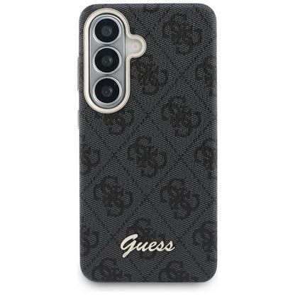 Pouzdro MagSafe pro Samsung Galaxy S26 S942, Guess, 4G Script Logo, Černá