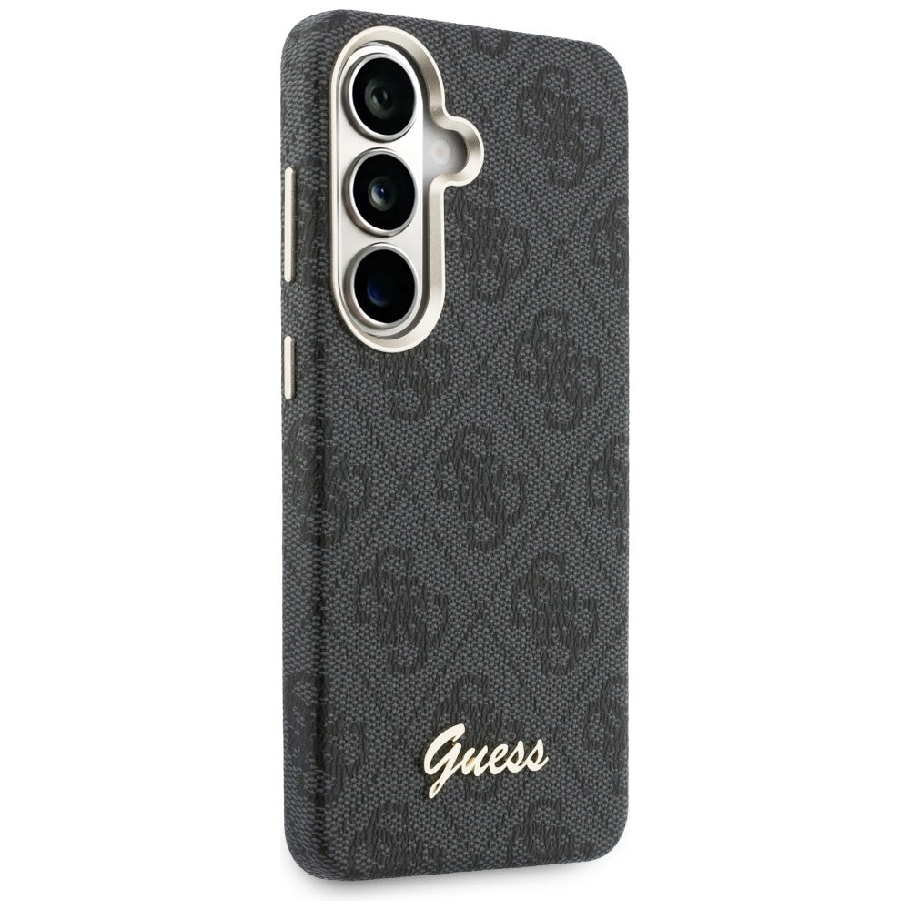 Pouzdro MagSafe pro Samsung Galaxy S26 S942, Guess, 4G Script Logo, Černá