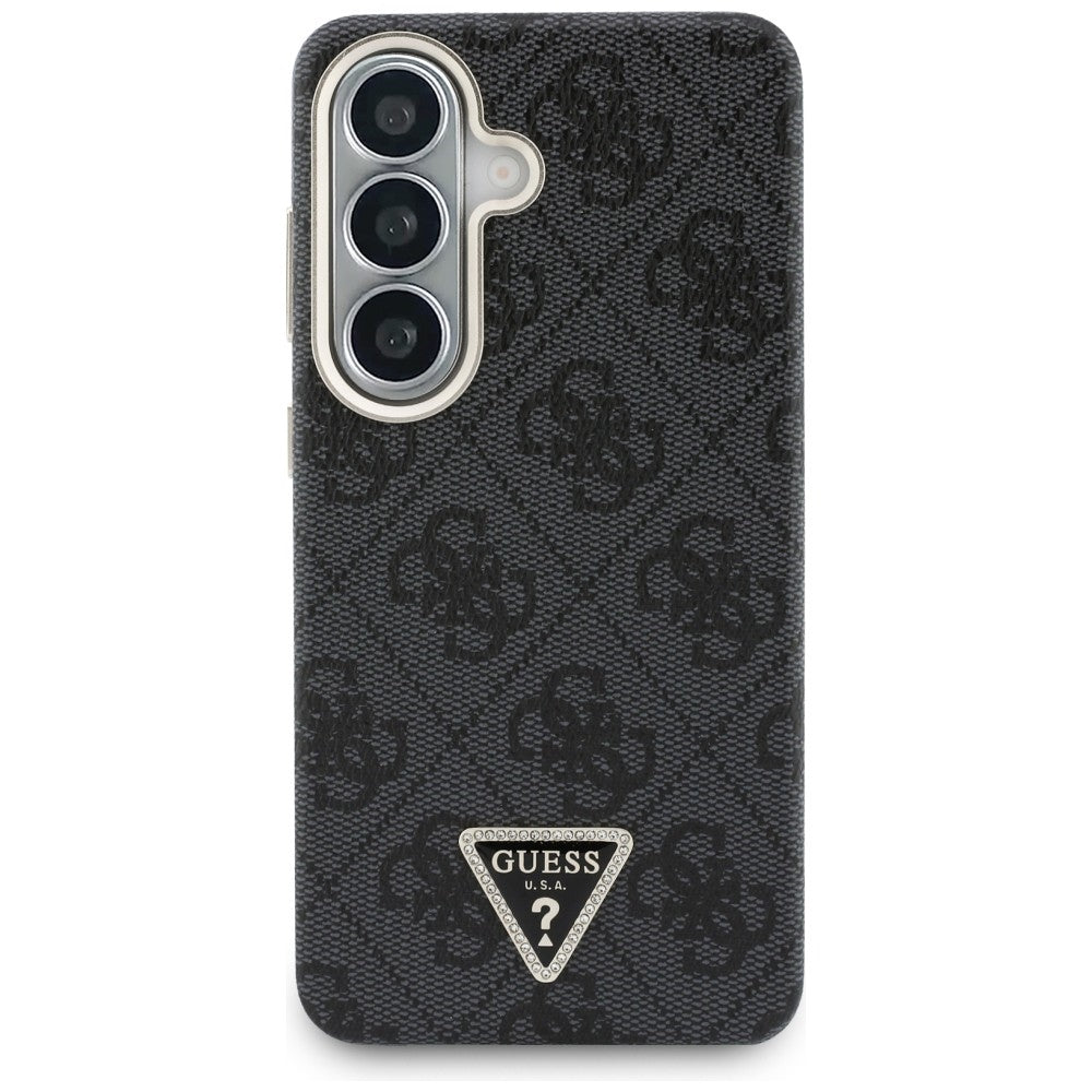 Pouzdro MagSafe pro Samsung Galaxy S26 S942, Guess, 4G Triangle Logo, Černá