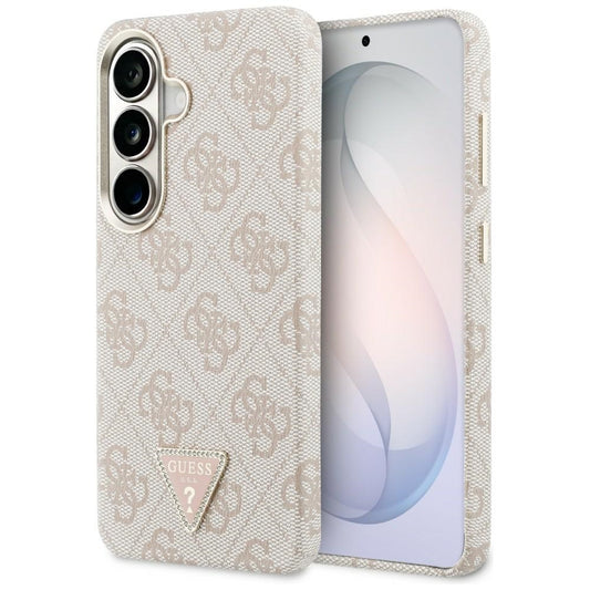 Pouzdro MagSafe pro Samsung Galaxy S26 S942, Guess, 4G Triangle Logo, Růžové