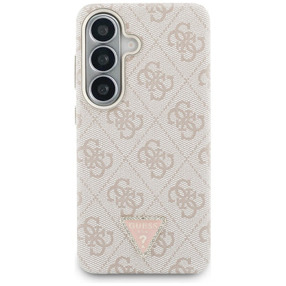 Pouzdro MagSafe pro Samsung Galaxy S26 S942, Guess, 4G Triangle Logo, Růžové
