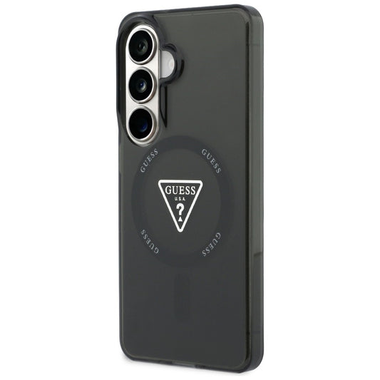 Pouzdro MagSafe pro Samsung Galaxy S26 S942, Guess, IML Gradient Triangle Logo, Černá