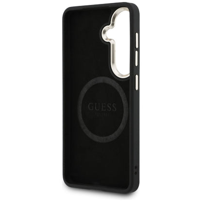 MagSafe Case for Samsung Galaxy S26 S942, Guess, Perforated Logo, Brown