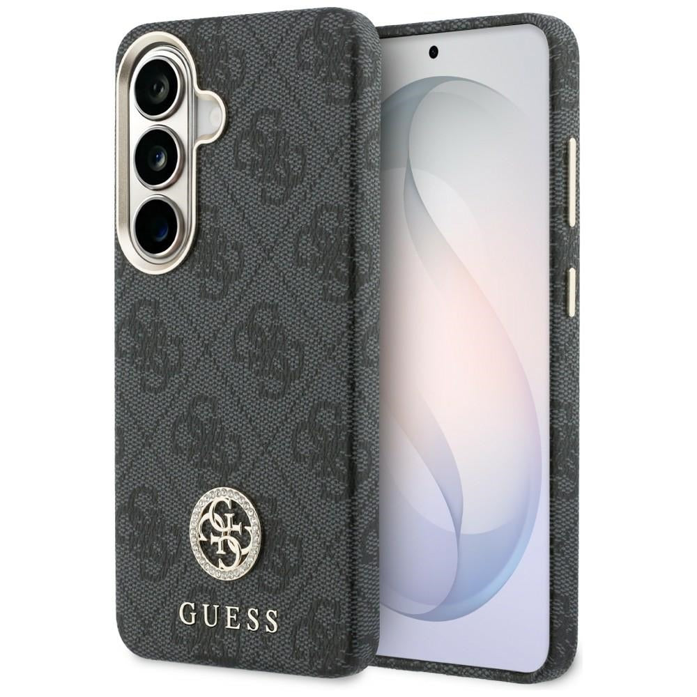 Pouzdro MagSafe pro Samsung Galaxy S26 S942, Guess, Rhinestone Round Logo, Černá