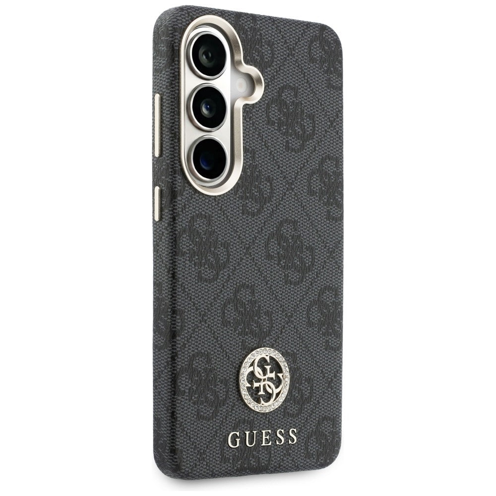 Pouzdro MagSafe pro Samsung Galaxy S26 S942, Guess, Rhinestone Round Logo, Černá