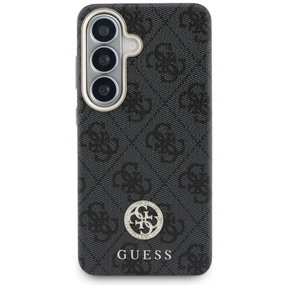 Pouzdro MagSafe pro Samsung Galaxy S26 S942, Guess, Rhinestone Round Logo, Černá