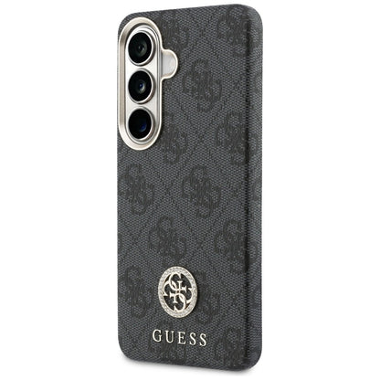 Pouzdro MagSafe pro Samsung Galaxy S26 S942, Guess, Rhinestone Round Logo, Černá
