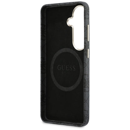 Pouzdro MagSafe pro Samsung Galaxy S26 S942, Guess, Rhinestone Round Logo, Černá