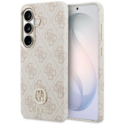 Pouzdro MagSafe pro Samsung Galaxy S26 S942, Guess, Rhinestone Round Logo, Růžové