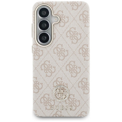 Pouzdro MagSafe pro Samsung Galaxy S26 S942, Guess, Rhinestone Round Logo, Růžové