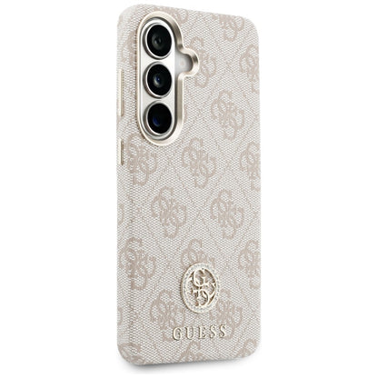 Pouzdro MagSafe pro Samsung Galaxy S26 S942, Guess, Rhinestone Round Logo, Růžové