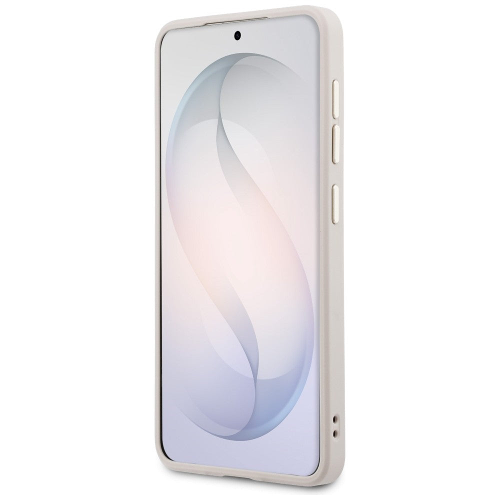 Pouzdro MagSafe pro Samsung Galaxy S26 S942, Guess, Saffiano Peony Embossed Ring, Růžové