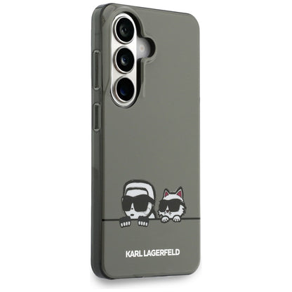 Pouzdro MagSafe pro Samsung Galaxy S26 S942, Karl Lagerfeld, IML Karl & Choupette Peekaboo Logo, Černá