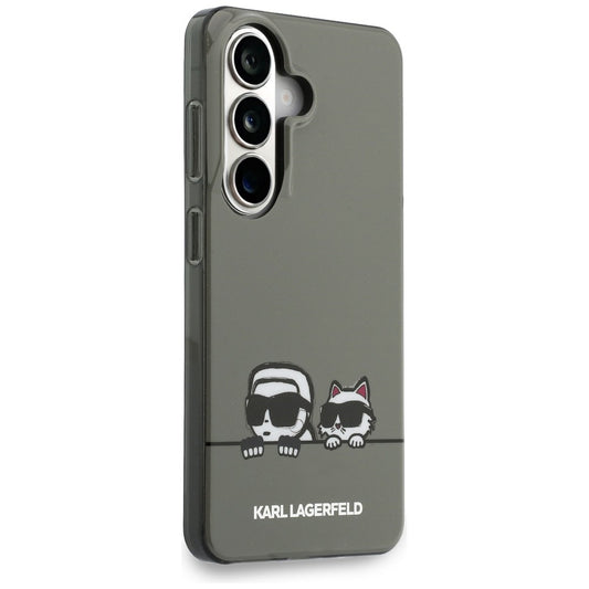 Pouzdro MagSafe pro Samsung Galaxy S26 S942, Karl Lagerfeld, IML Karl & Choupette Peekaboo Logo, Černá