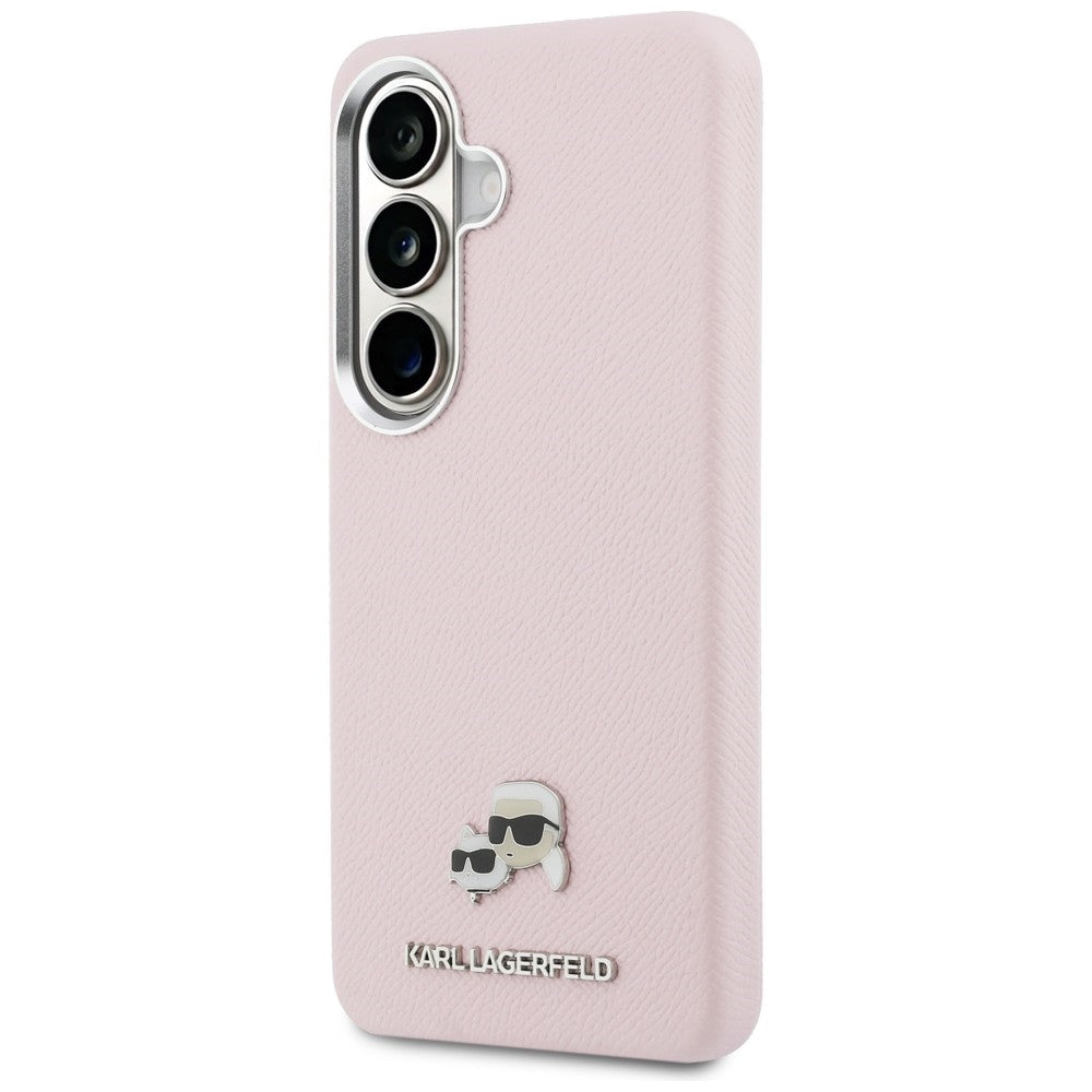 Pouzdro MagSafe pro Samsung Galaxy S26 S942, Karl Lagerfeld, Karl & Choupette Head's Pin, Růžové