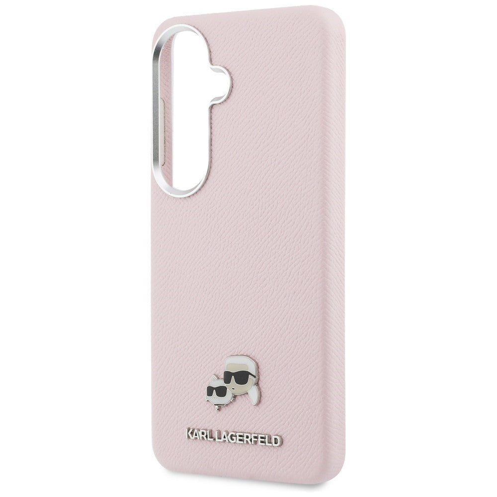 Pouzdro MagSafe pro Samsung Galaxy S26 S942, Karl Lagerfeld, Karl & Choupette Head's Pin, Růžové