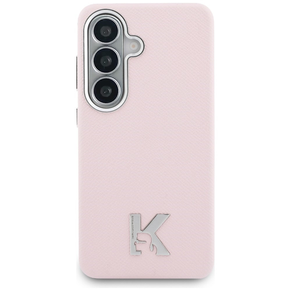Pouzdro MagSafe pro Samsung Galaxy S26 S942, Karl Lagerfeld, Karl Head Logo, Růžové