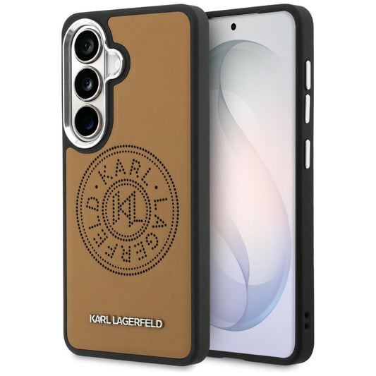 Pouzdro MagSafe pro Samsung Galaxy S26 S942, Karl Lagerfeld, Karl Round Point Logo, Hnědá
