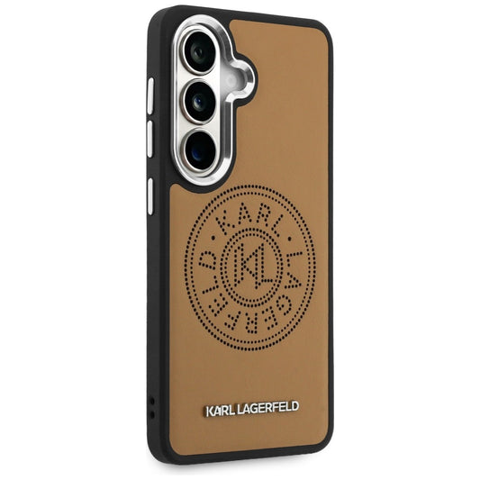 Pouzdro MagSafe pro Samsung Galaxy S26 S942, Karl Lagerfeld, Karl Round Point Logo, Hnědá
