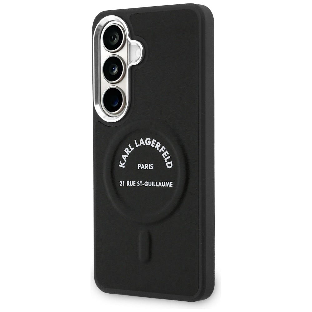 Pouzdro MagSafe pro Samsung Galaxy S26 S942, Karl Lagerfeld, Karl RSG Logo, Černá