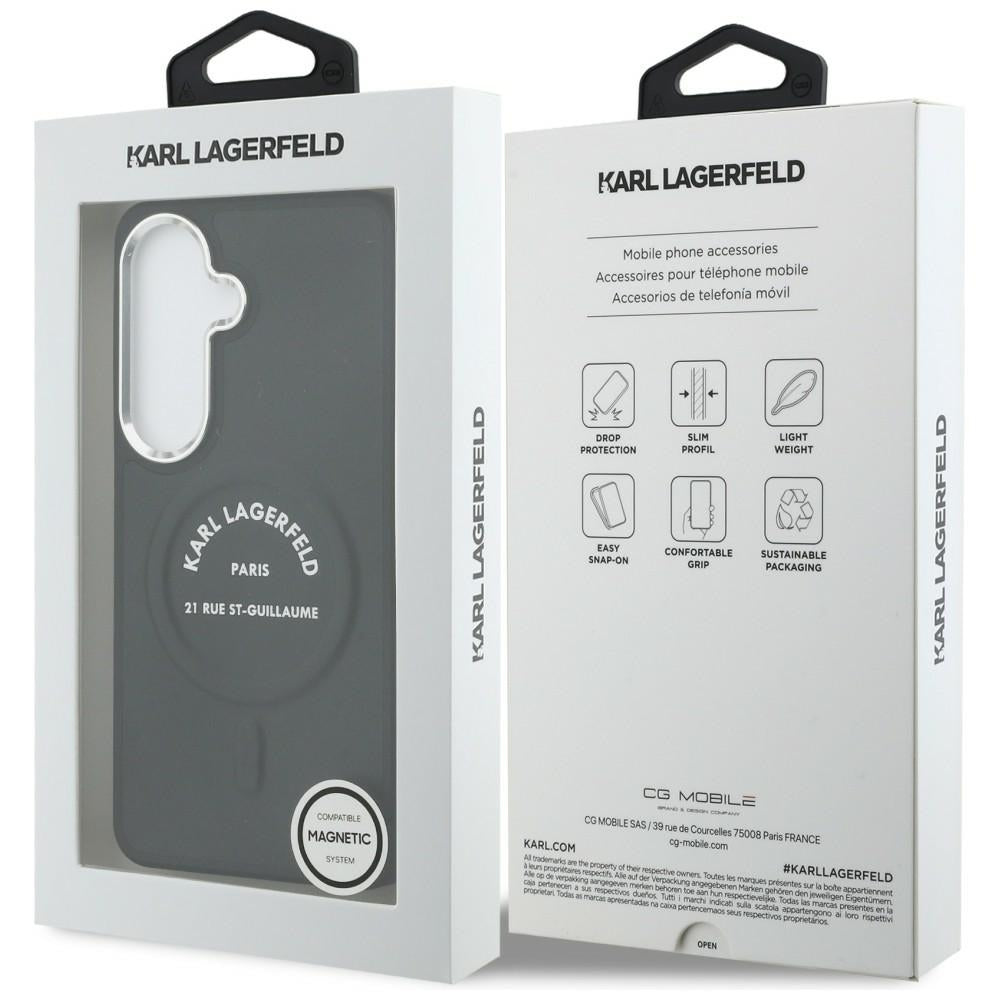 Pouzdro MagSafe pro Samsung Galaxy S26 S942, Karl Lagerfeld, Karl RSG Logo, Černá