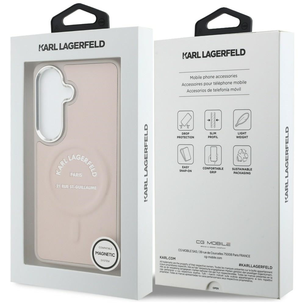 MagSafe Case for Samsung Galaxy S26 S942, Karl Lagerfeld, Karl RSG Logo, Pink