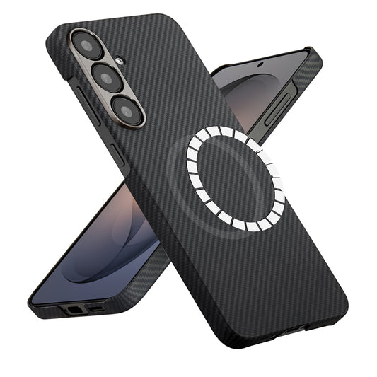 Pouzdro MagSafe pro Samsung Galaxy S26, Techsuit, Aramid Fiber, Černá