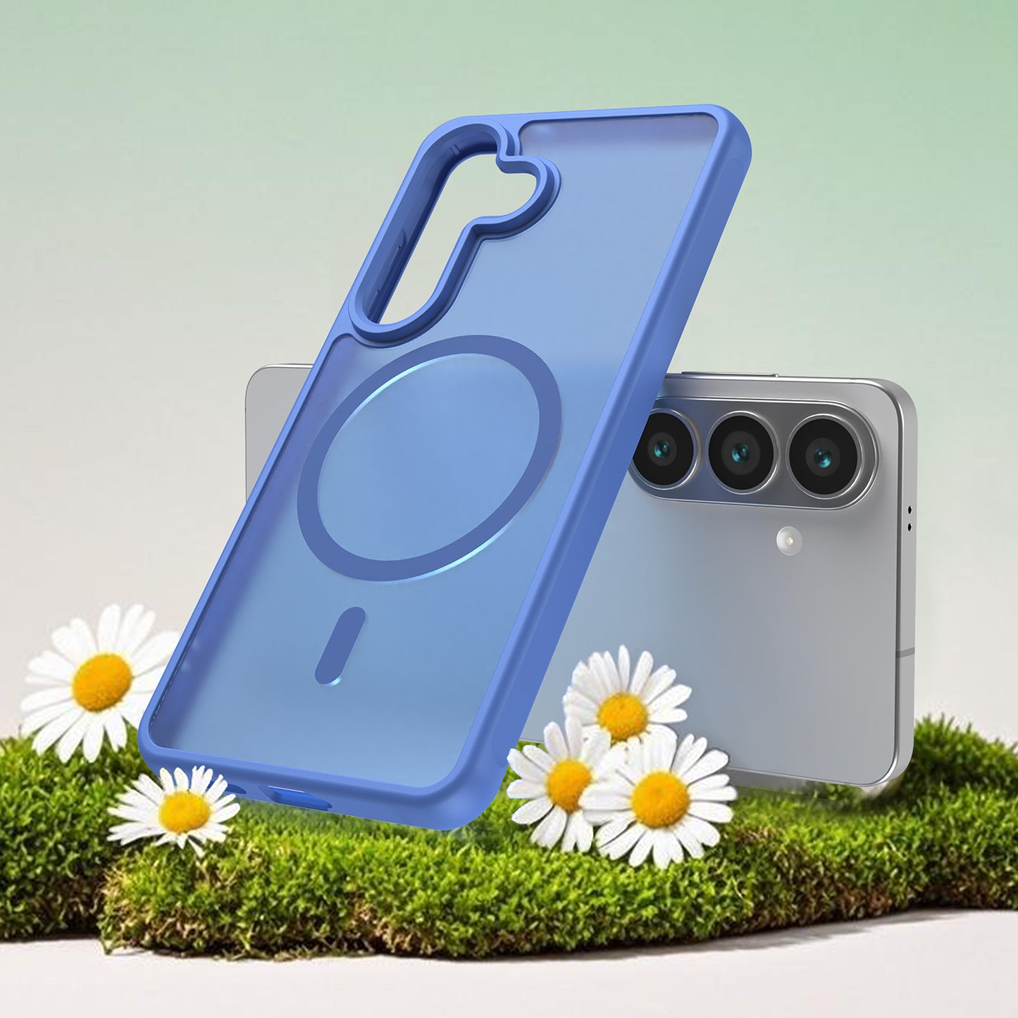 Pouzdro MagSafe pro Samsung Galaxy S26, Techsuit, HaloFrost II, Modrá