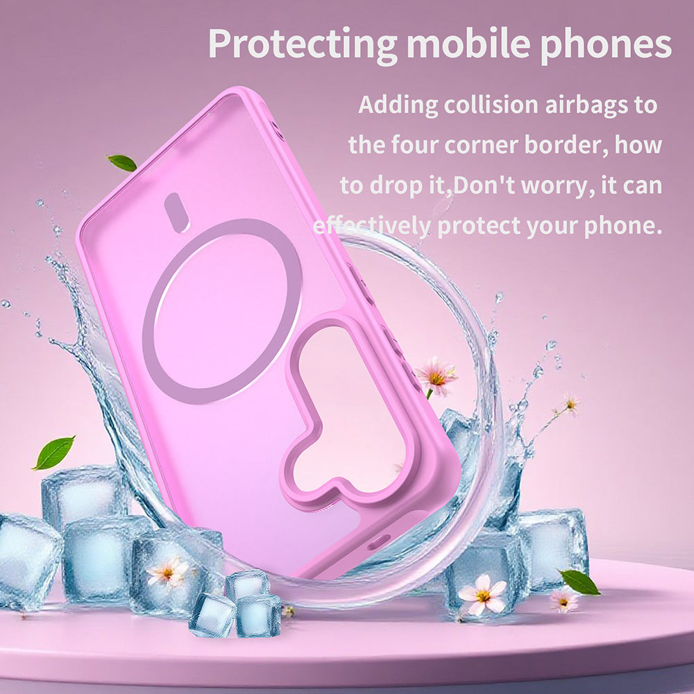 Pouzdro MagSafe pro Samsung Galaxy S26, Techsuit, HaloFrost II, Růžové