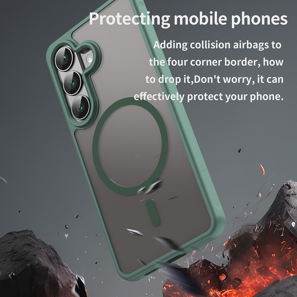 Pouzdro MagSafe pro Samsung Galaxy S26, Techsuit, HaloFrost II, Zelená