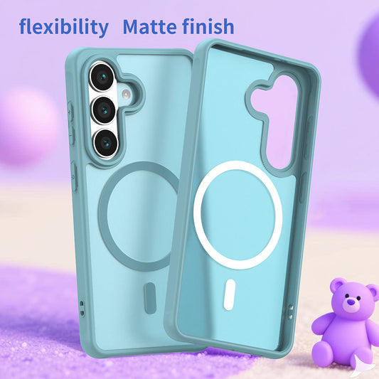 Pouzdro MagSafe pro Samsung Galaxy S26, Techsuit, HaloFrost II, Světle zelená