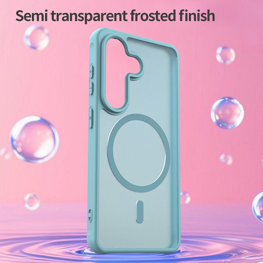 Pouzdro MagSafe pro Samsung Galaxy S26, Techsuit, HaloFrost II, Světle zelená