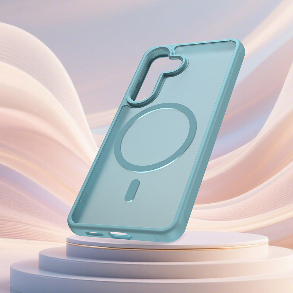 Pouzdro MagSafe pro Samsung Galaxy S26, Techsuit, HaloFrost II, Světle zelená