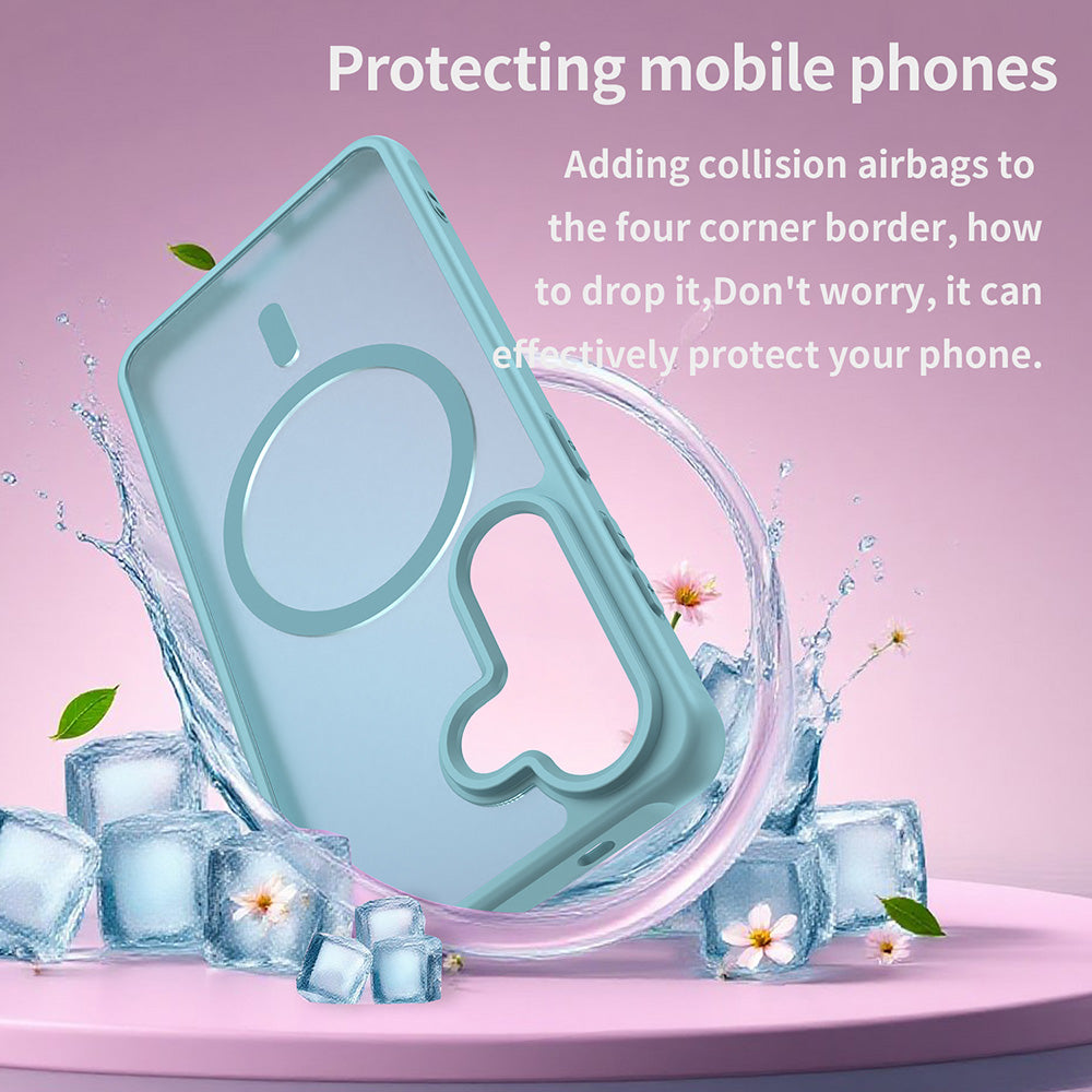 Pouzdro MagSafe pro Samsung Galaxy S26, Techsuit, HaloFrost II, Světle zelená