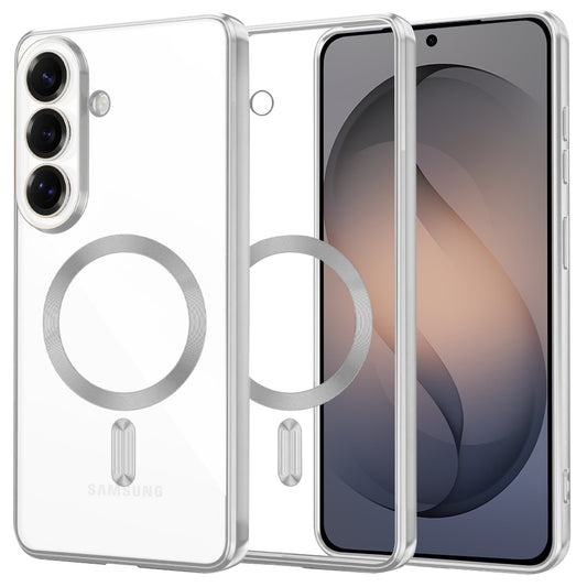 Pouzdro MagSafe pro Samsung Galaxy S26, Techsuit, Luxury Crystal, Stříbrné