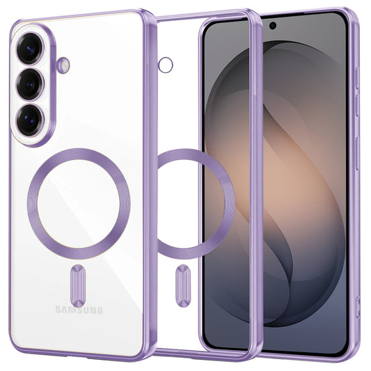 Pouzdro MagSafe pro Samsung Galaxy S26, Techsuit, Luxury Crystal, Světle fialová