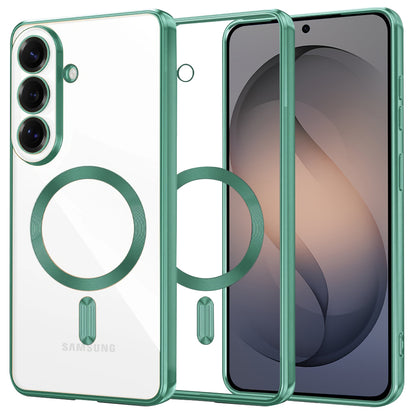 Pouzdro MagSafe pro Samsung Galaxy S26, Techsuit, Luxury Crystal, Světle zelená