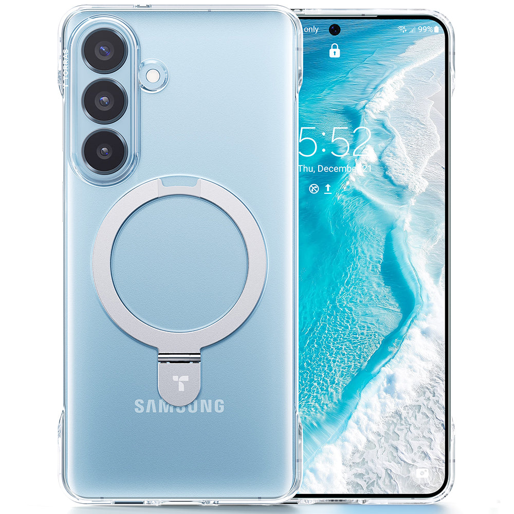 Pouzdro MagSafe pro Samsung Galaxy S26, Torras, Ostand Slim, Průhledné