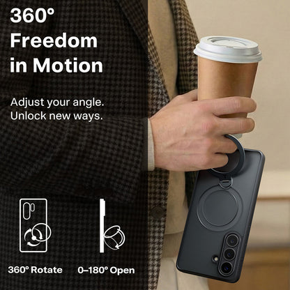 MagSafe Case for Samsung Galaxy S26, Torras, Ostand Spin, Black