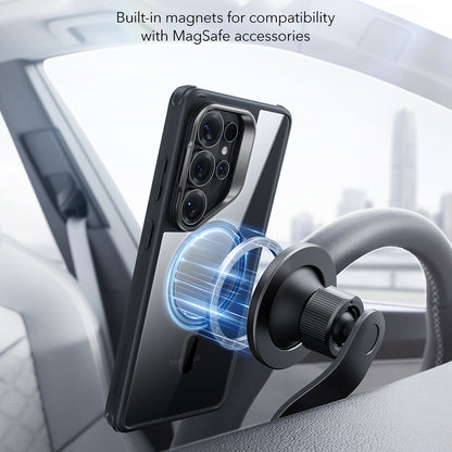 MagSafe Case for Samsung Galaxy S26 Ultra, ESR, Classic Hybrid Kickstand, Transparent Black