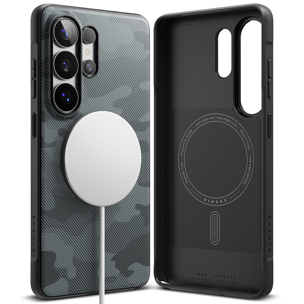 Pouzdro MagSafe pro Samsung Galaxy S26 Ultra S948, Ringke, Onyx, Camouflage